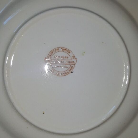 SAMPSON SMITH OLD ROYAL CHINA LONGTON PATTERN TEA/ SCONE PLATES - Picture 7 of 7